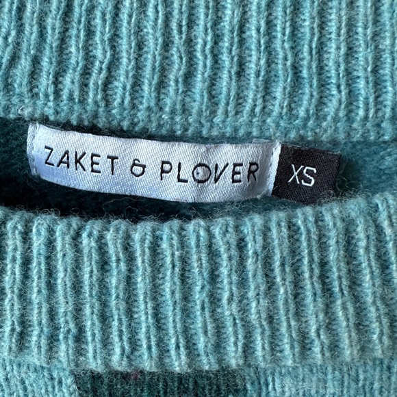 ZAKET & PLOVER Swirl Sweater Geometric Abstract Modern Relaxed Merino Wool XS - Picture 3 of 4